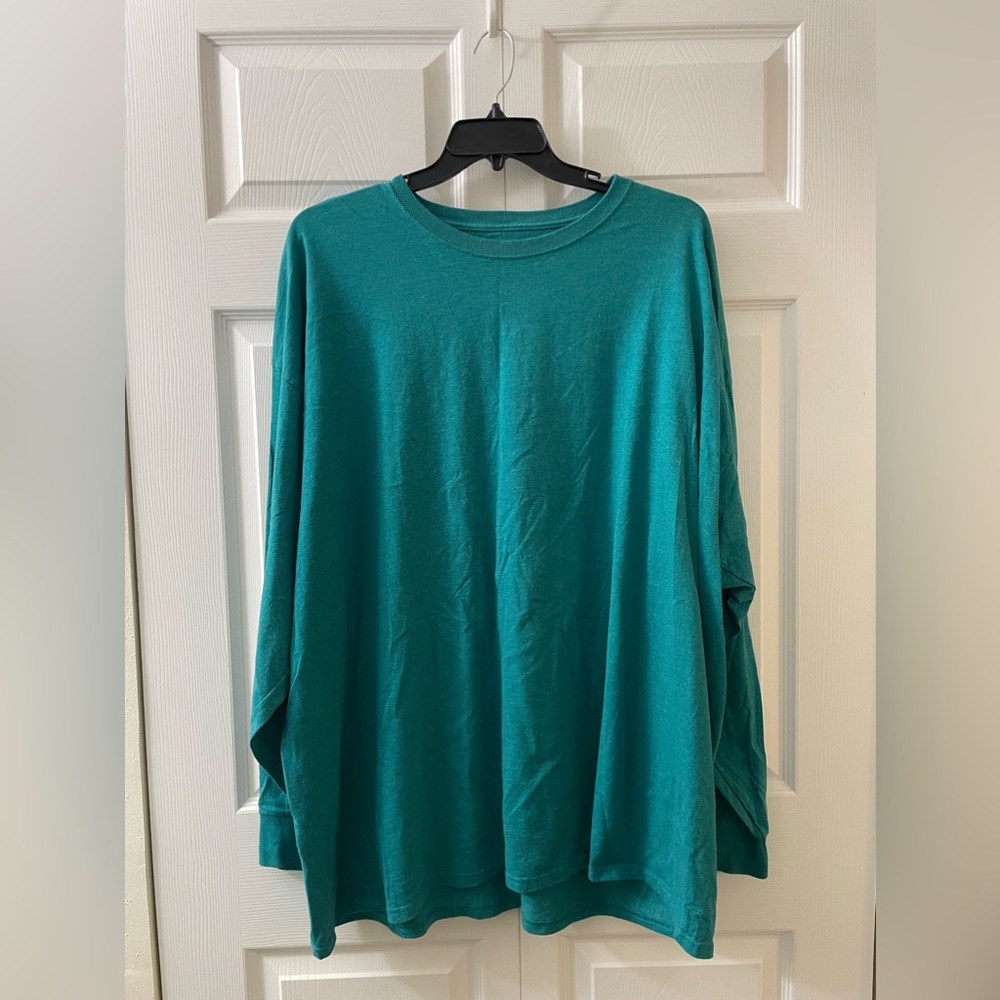 Fruit of the loom teal long sleeve shirt